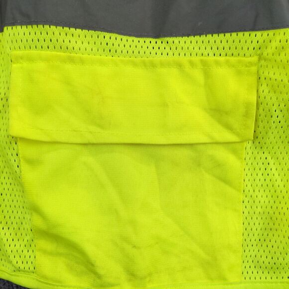 Uline Class 3 Reflective Safety Shirt Mens Size 2XL 3XL Bright Yellow Green - Picture 10 of 12